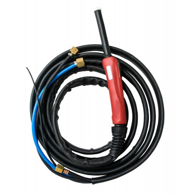 Горелка TIG 25 250A (100%), M12x1, газ 1/4G, вода 3/8G, 4m-с упр. разъёмами 2-3-5pin Горелка TIG 25 250A (100%), M12x1, газ 1/4G, вода 3/8G, 4m-с упр. разъёмами 2-3-5pin